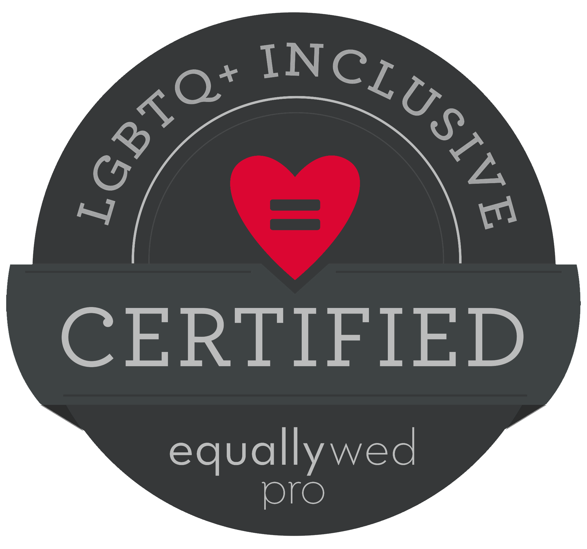 LGBTQ + Inclusive Certified, Equally Wed 2020